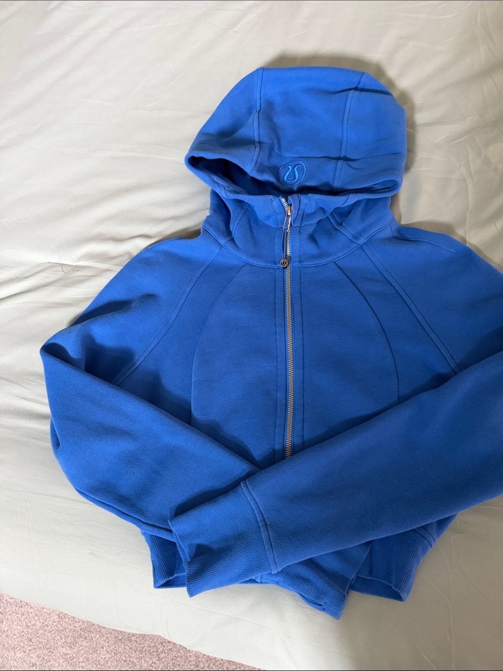 lululemon athletica' Electric Blue Hooded Zip Jacket size 4